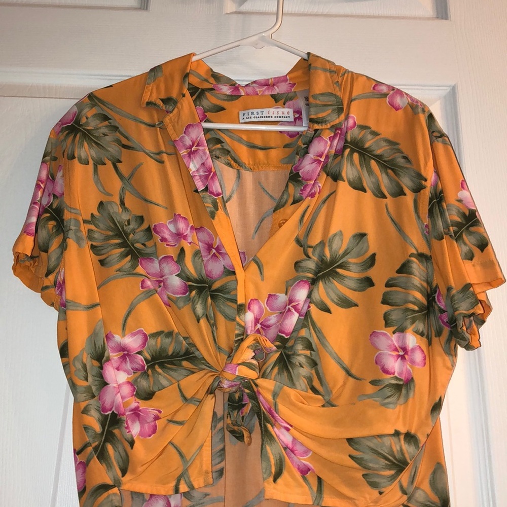 Tropical button down shirt